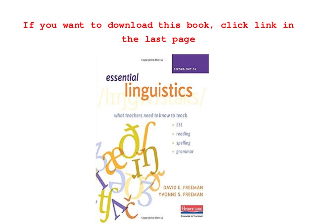 essential linguistics freeman pdf to word